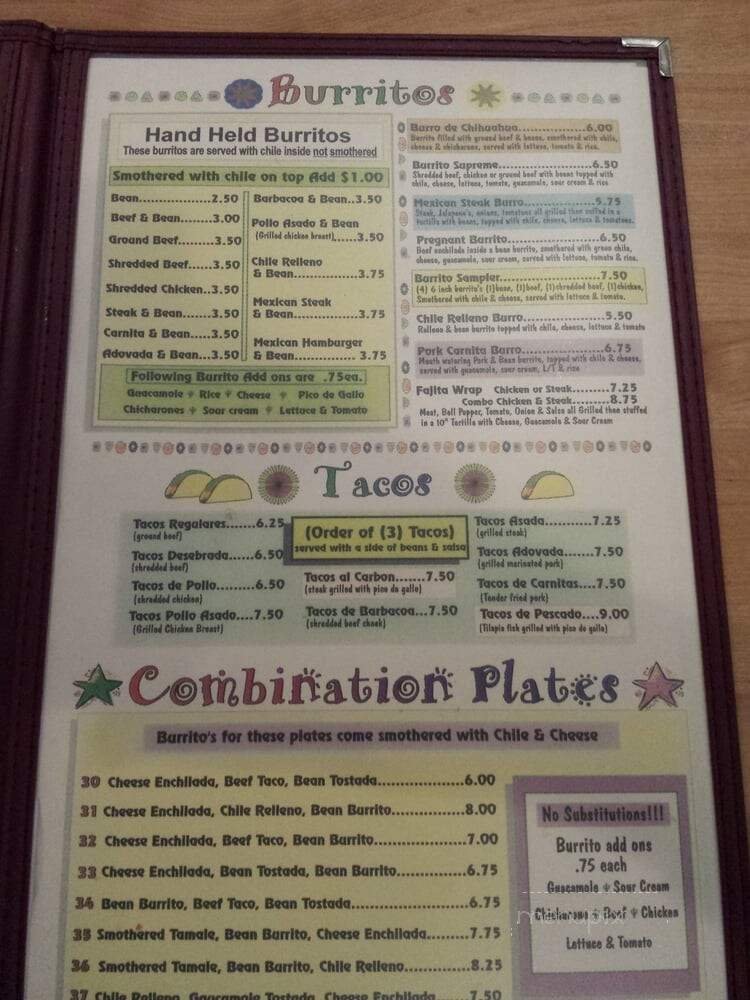 Menu page 3