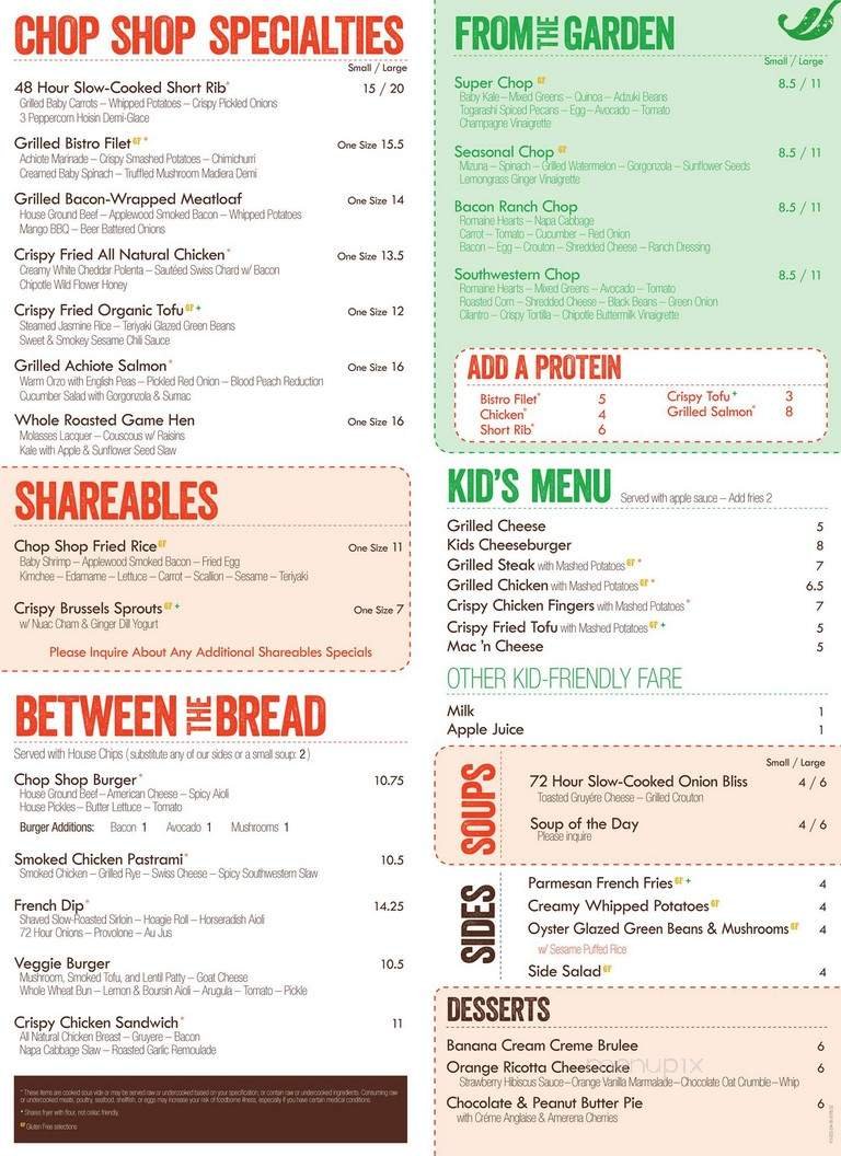Menu page 1