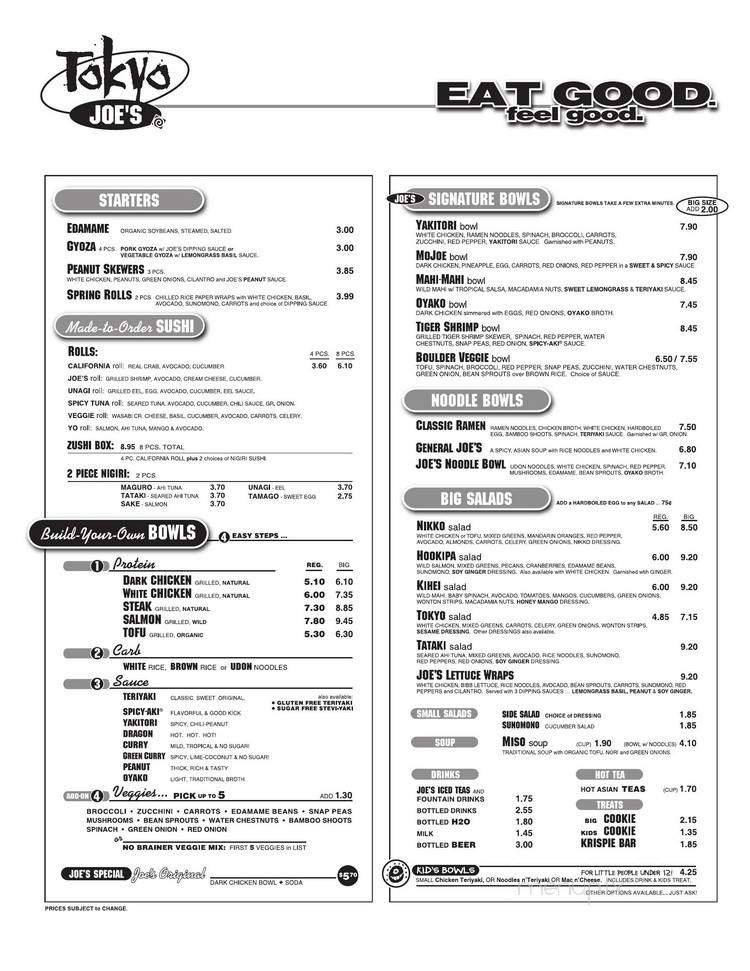 Menu page 1