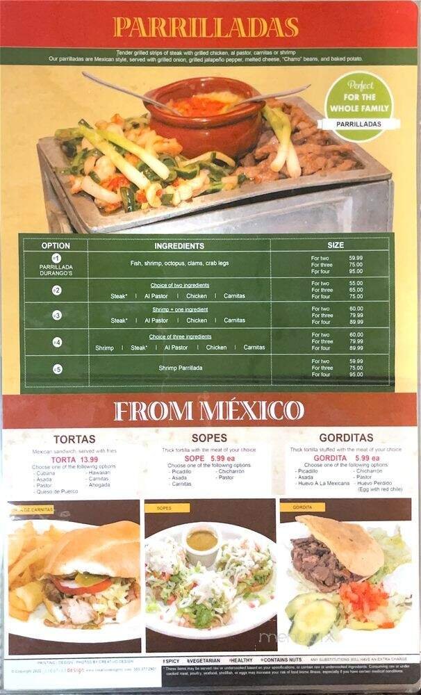 Menu page 2