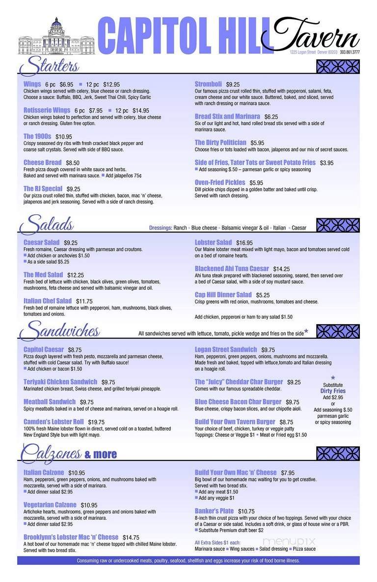 Menu page 1