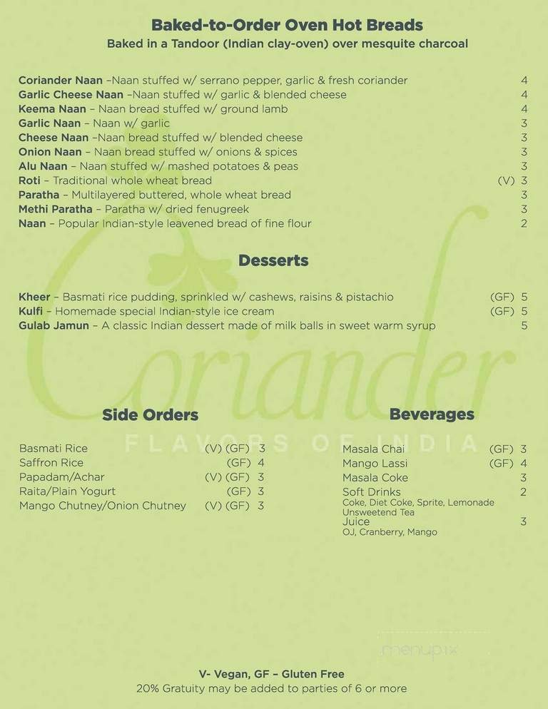 Menu page 3