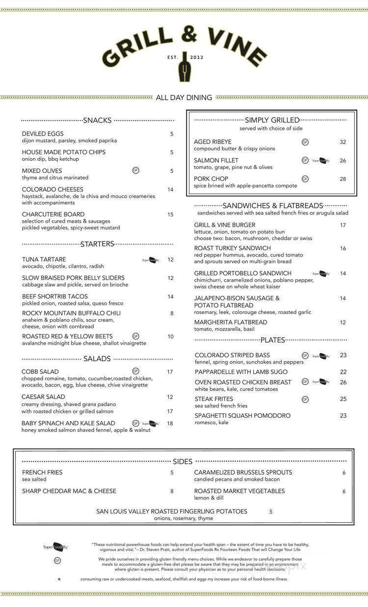Menu page 1