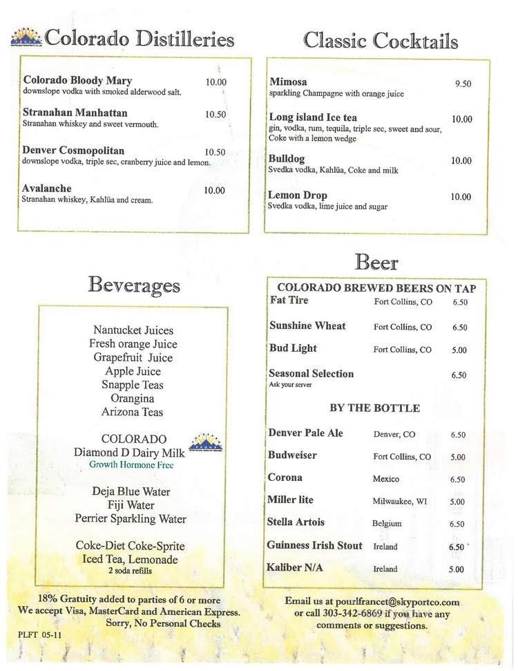 Menu page 8