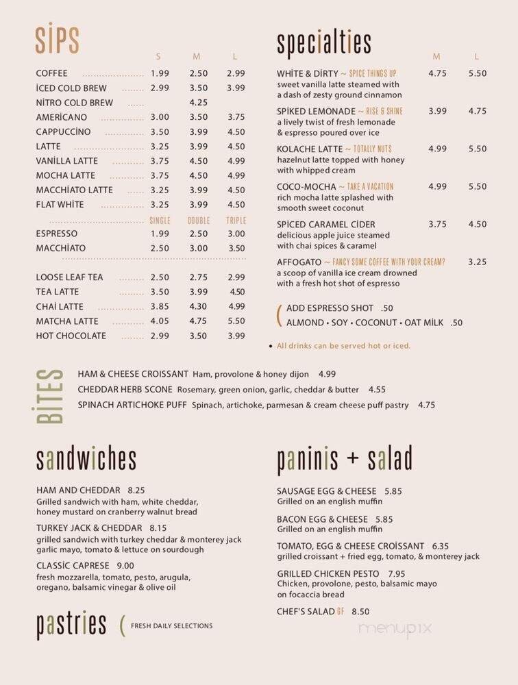 Menu page 1