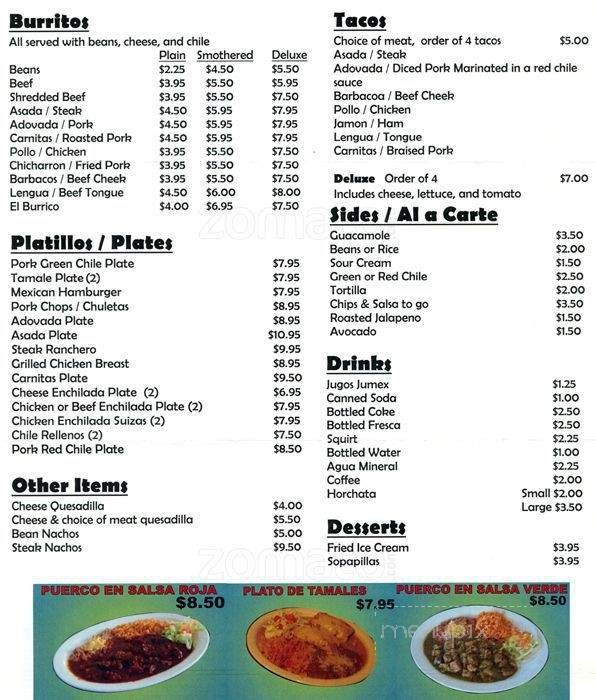 Menu page 2