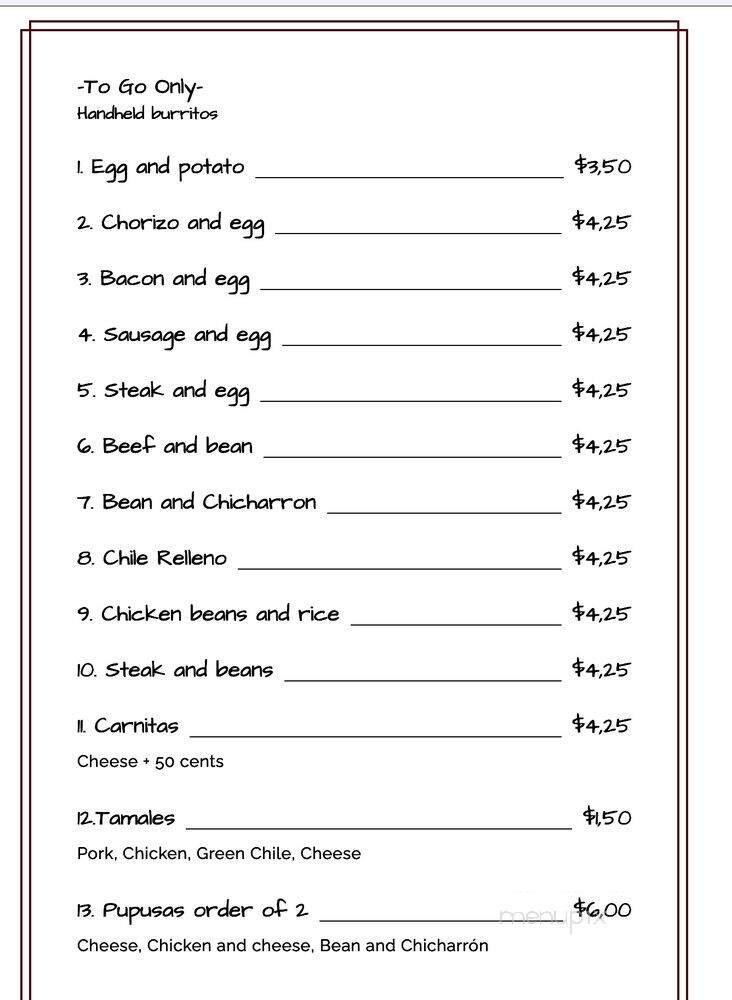 Menu page 2