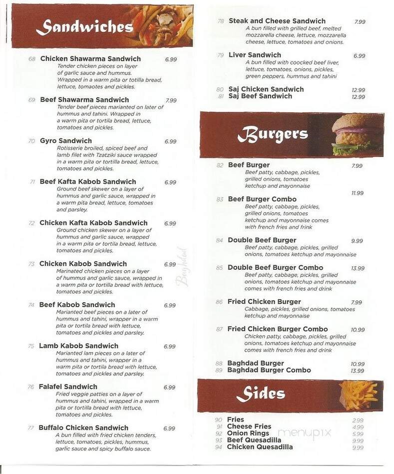Menu page 2