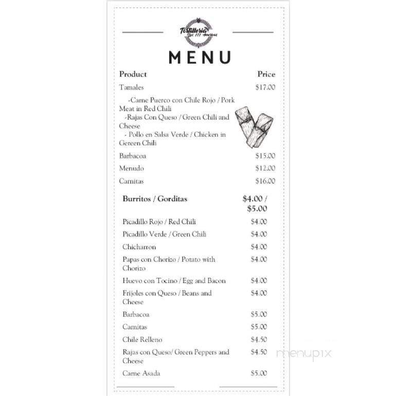 Menu page 1