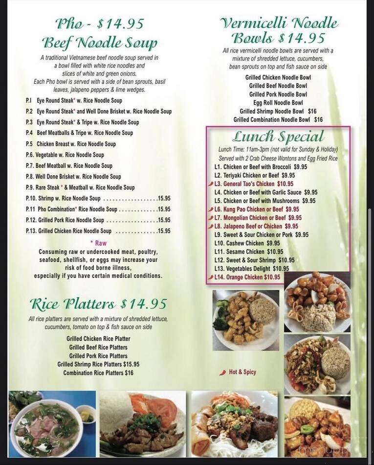 Menu page 1