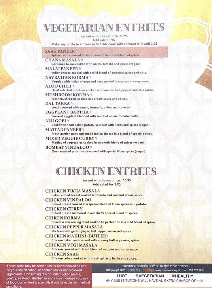 Menu page 9