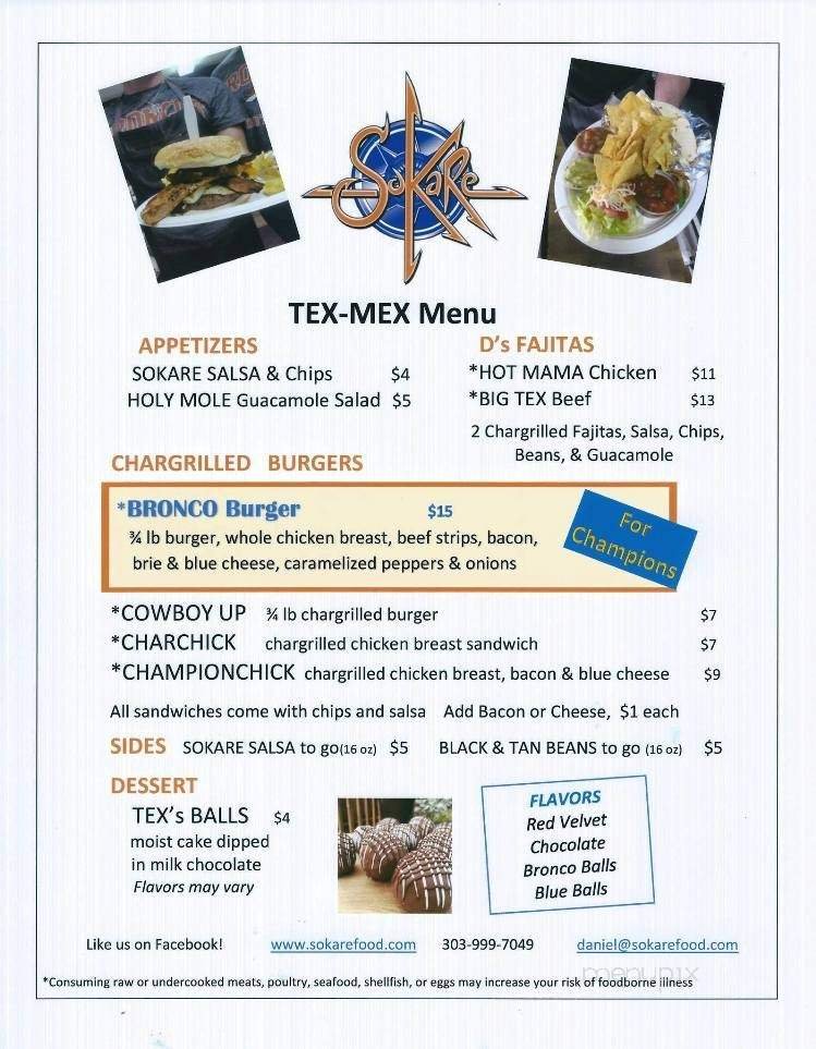 Menu page 1
