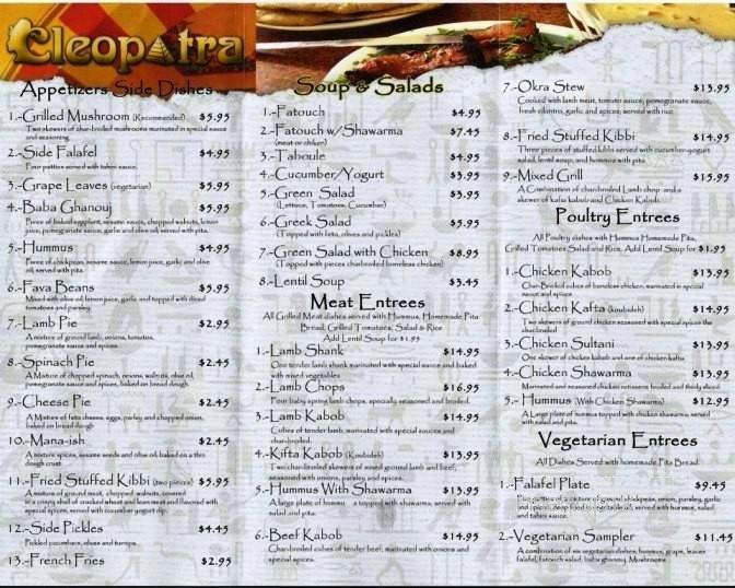 Menu page 2