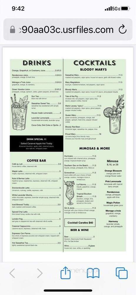 Menu page 2