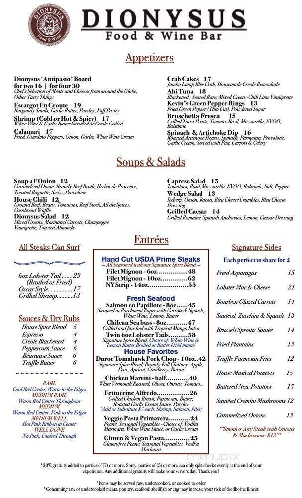 Menu page 2