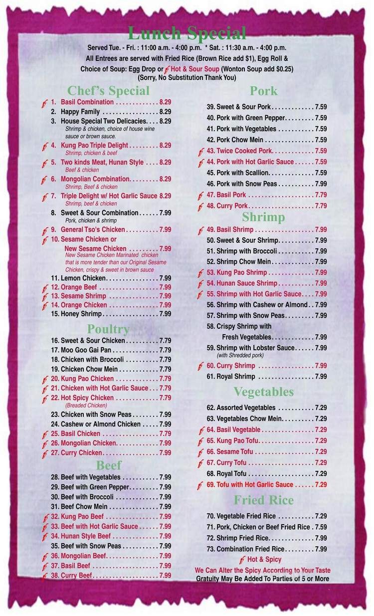 Menu page 2