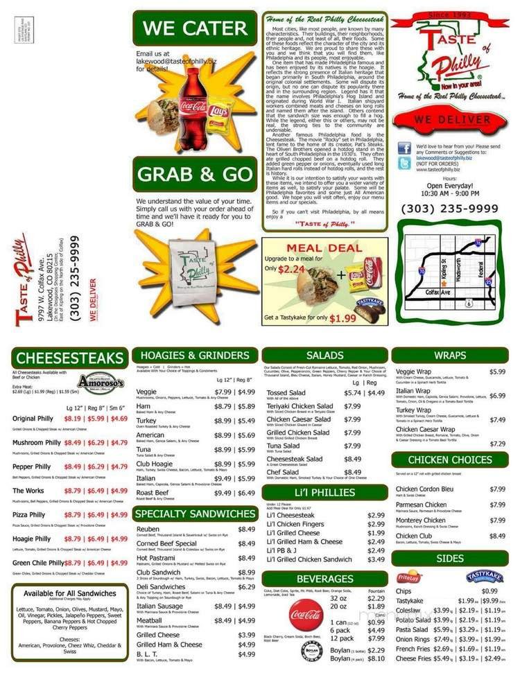Menu page 1