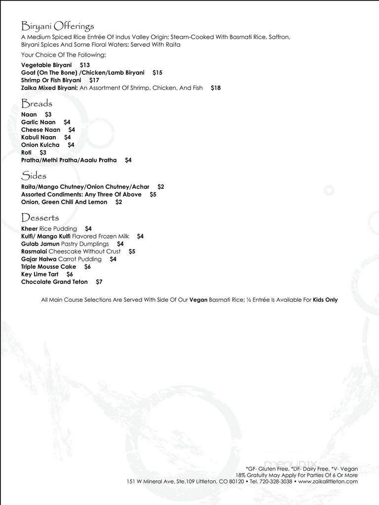 Menu page 3