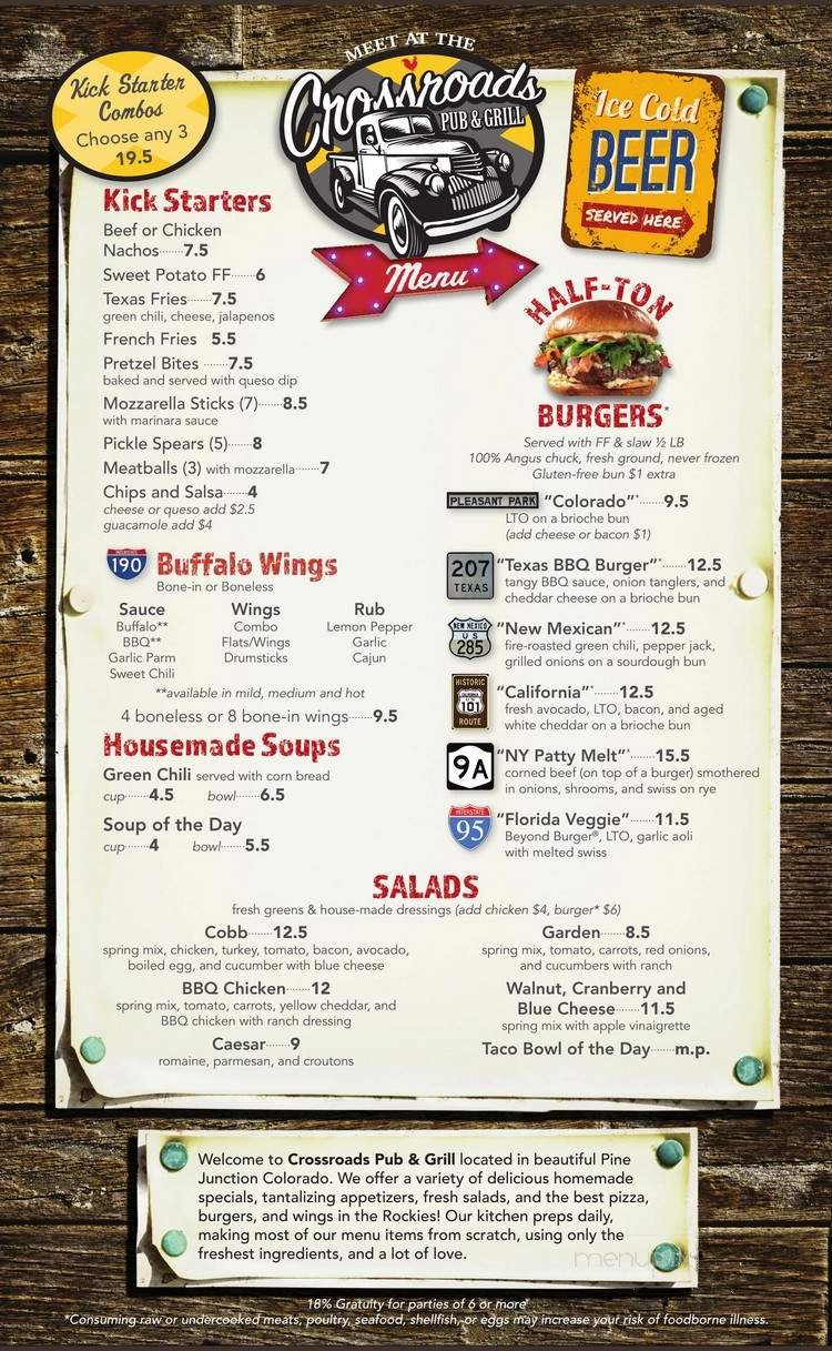 Menu page 1