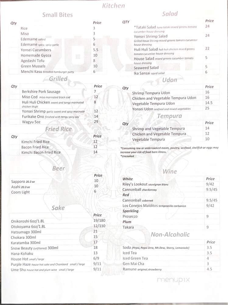 Menu page 3