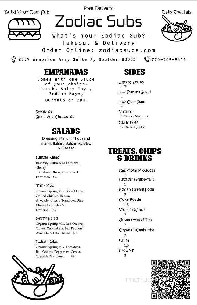 Menu page 1