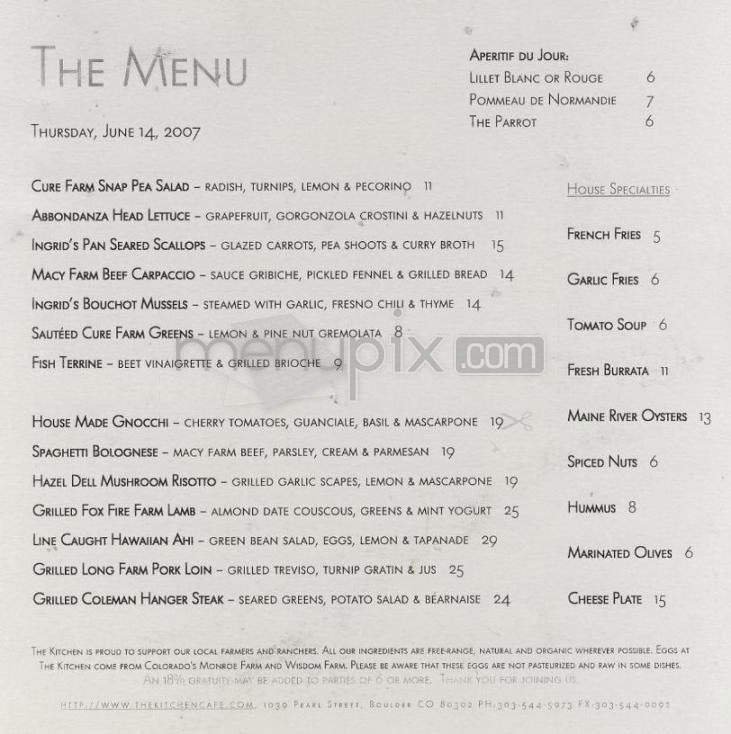 Menu page 1
