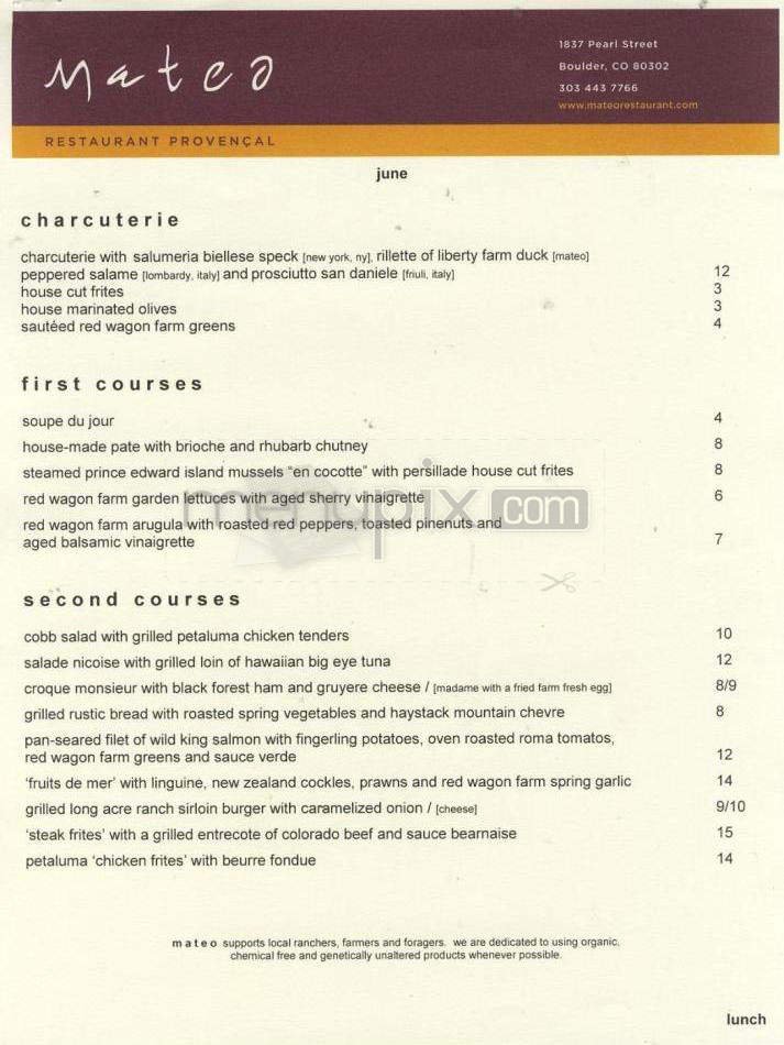 Menu page 1