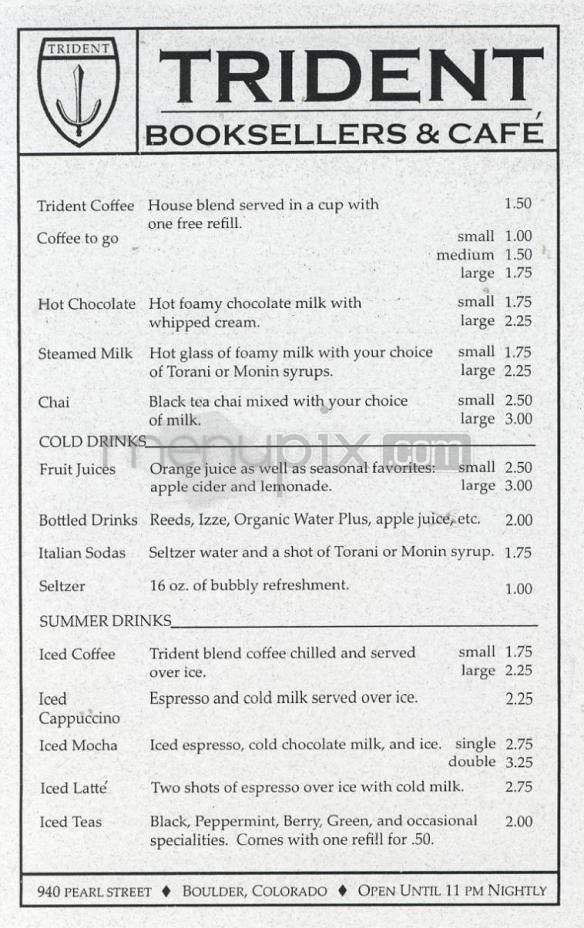 Menu page 1