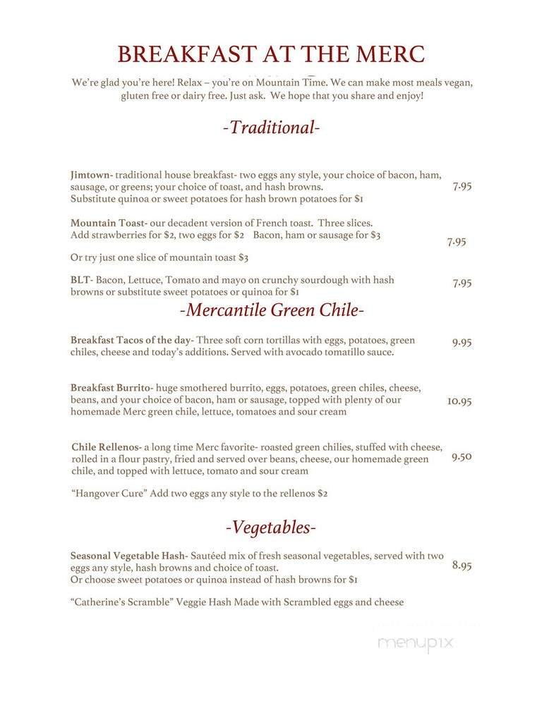 Menu page 1