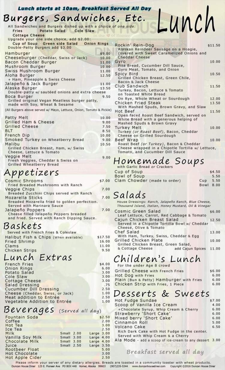 Menu page 1