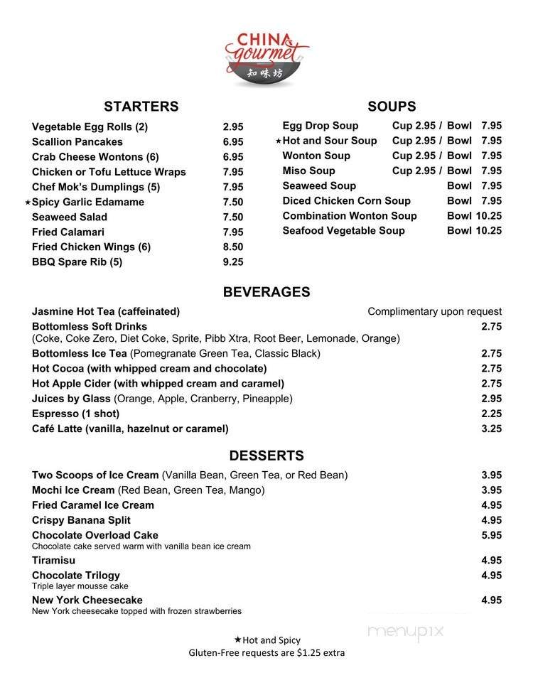 Menu page 1