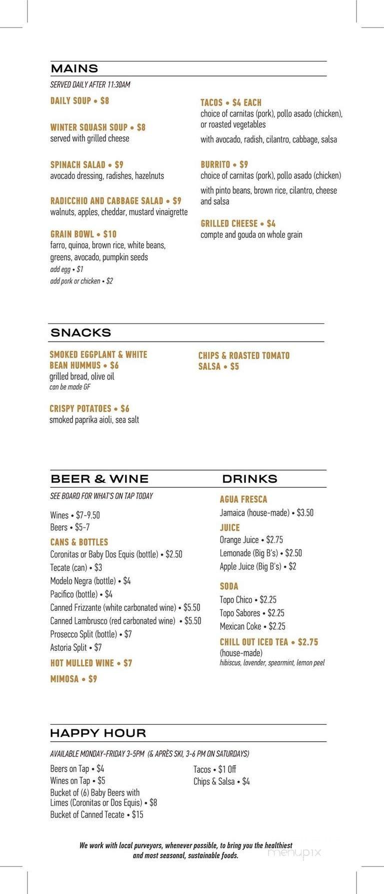 Menu page 2