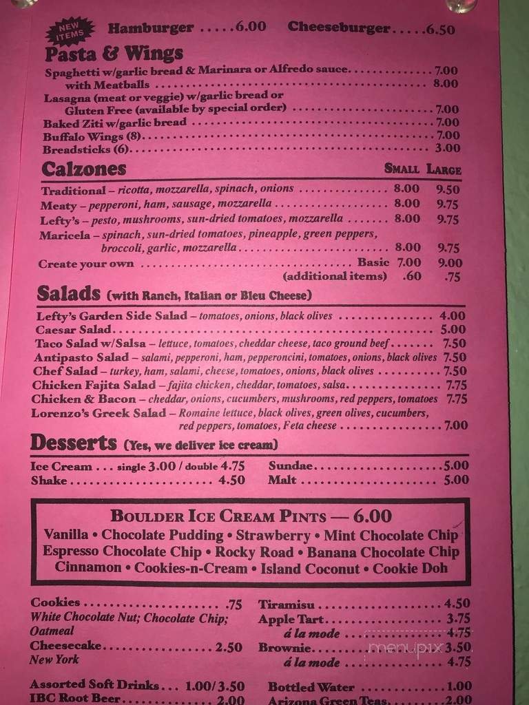 Menu page 3