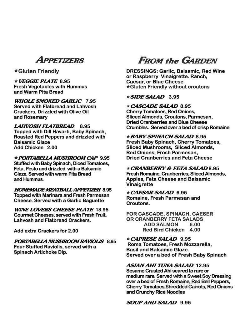 Menu page 1