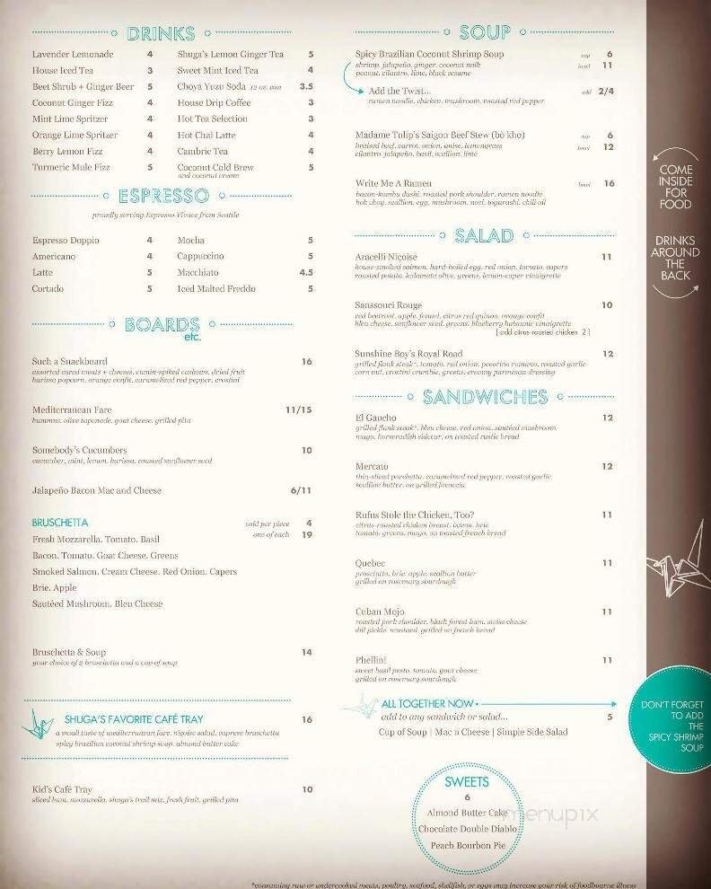 Menu page 1