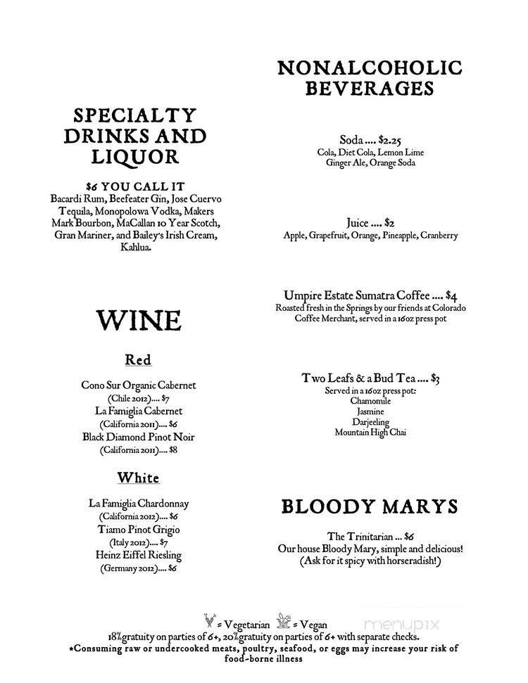 Menu page 1