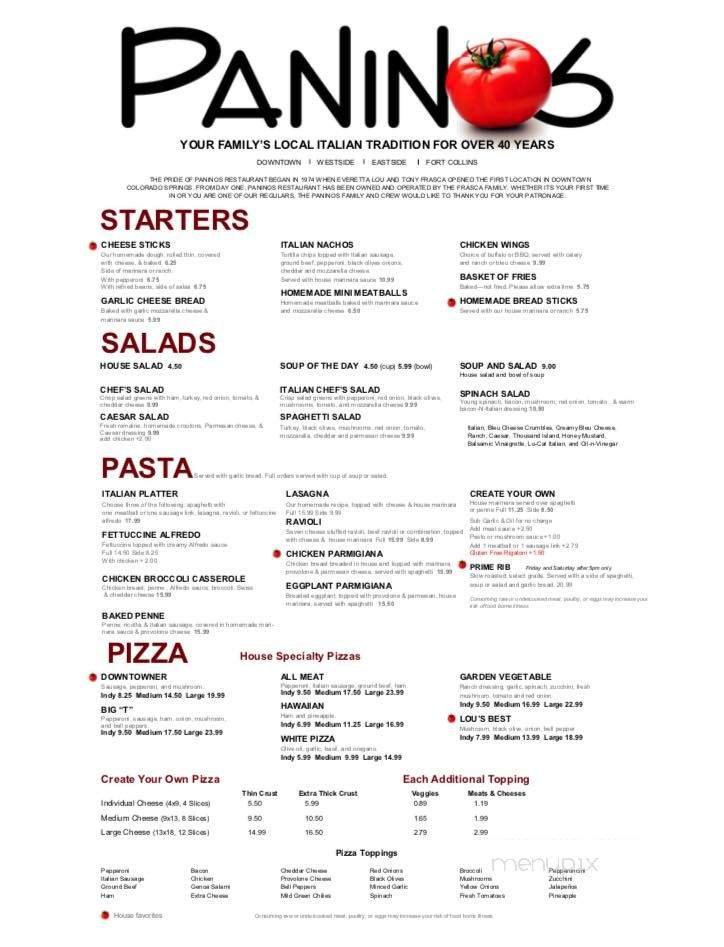 Menu page 1
