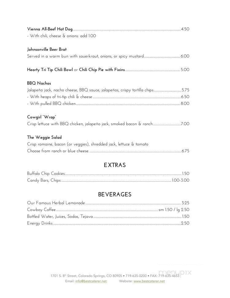 Menu page 2