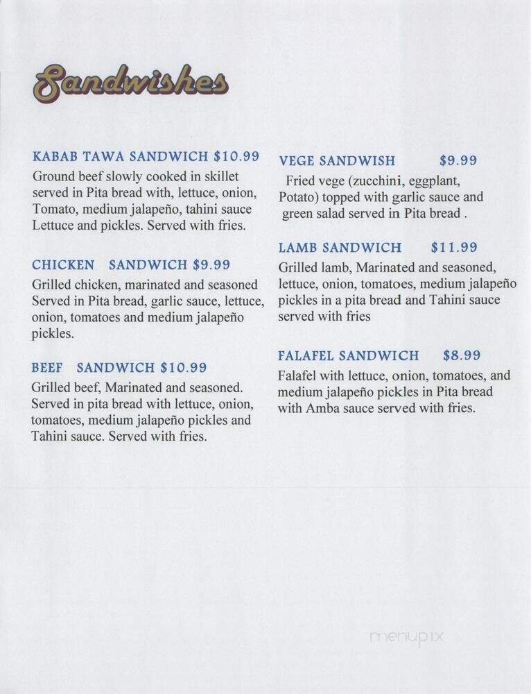 Menu page 3