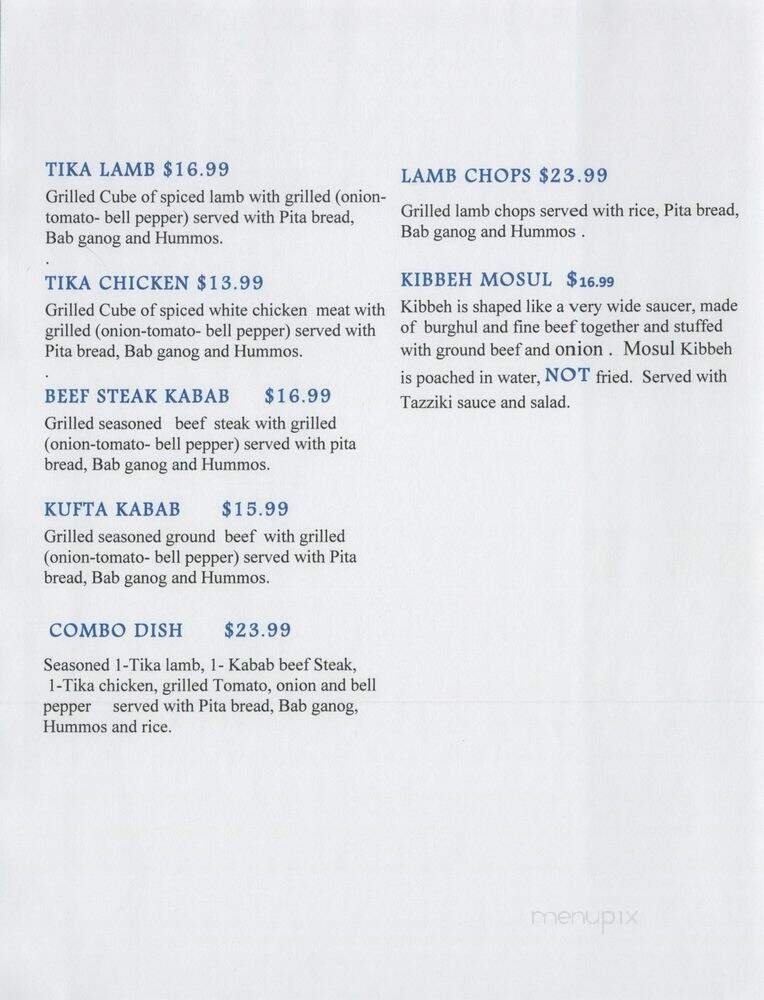 Menu page 5