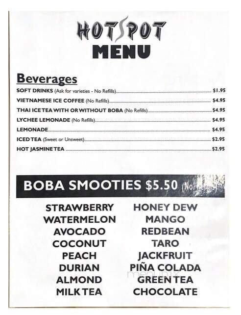 Menu page 1