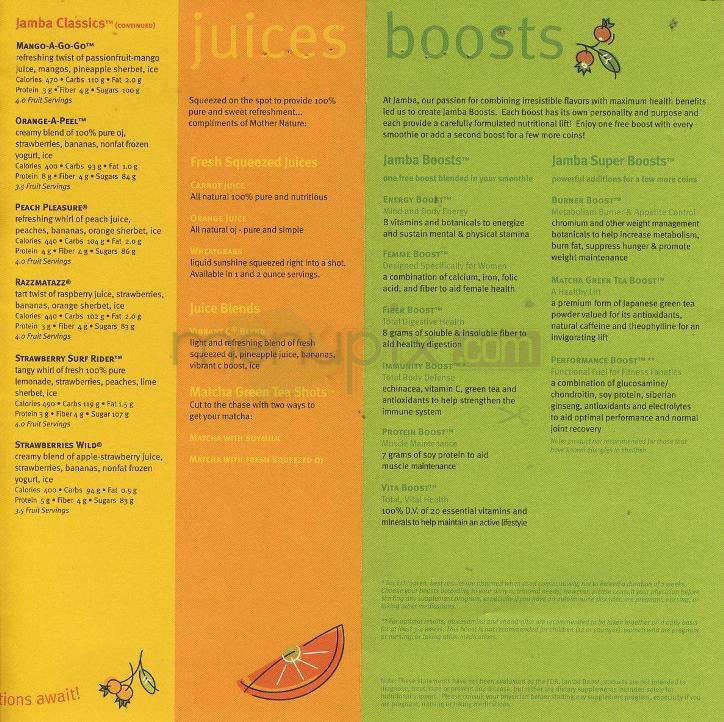 Menu page 9