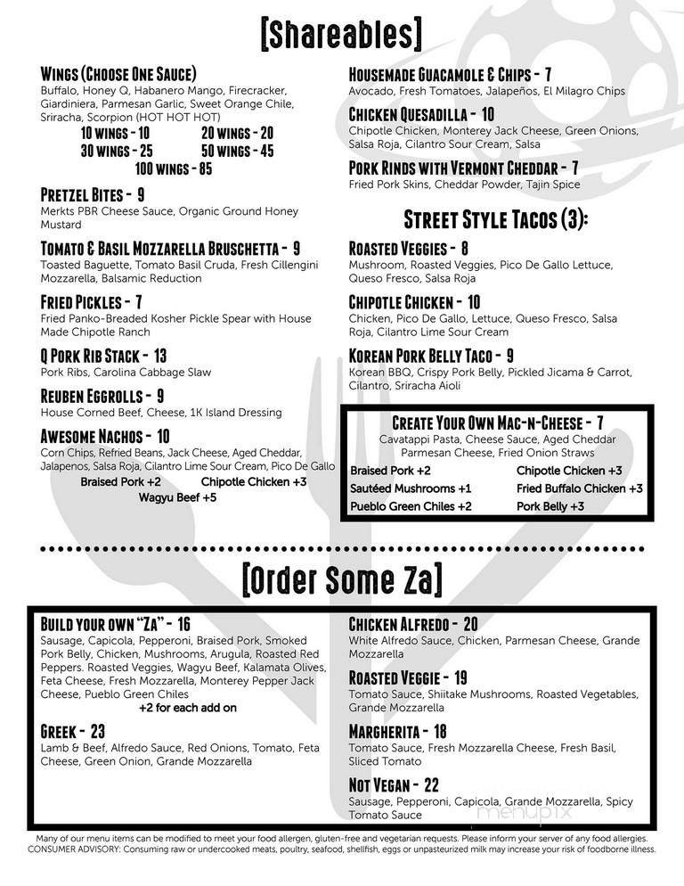 Menu page 1