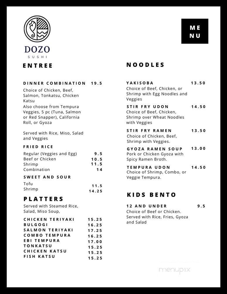 Menu page 9
