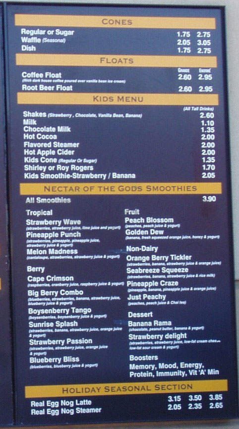 Menu page 3