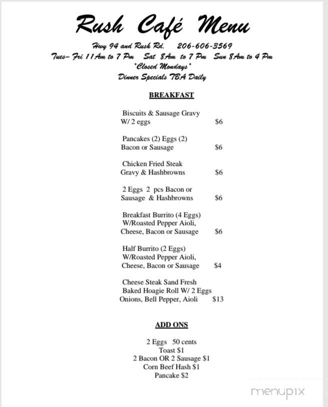 Menu page 1
