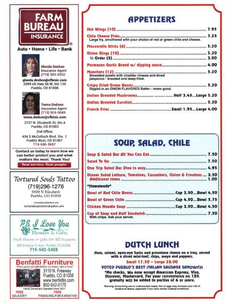Menu page 2