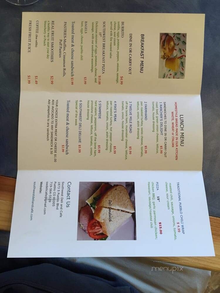 Menu page 1