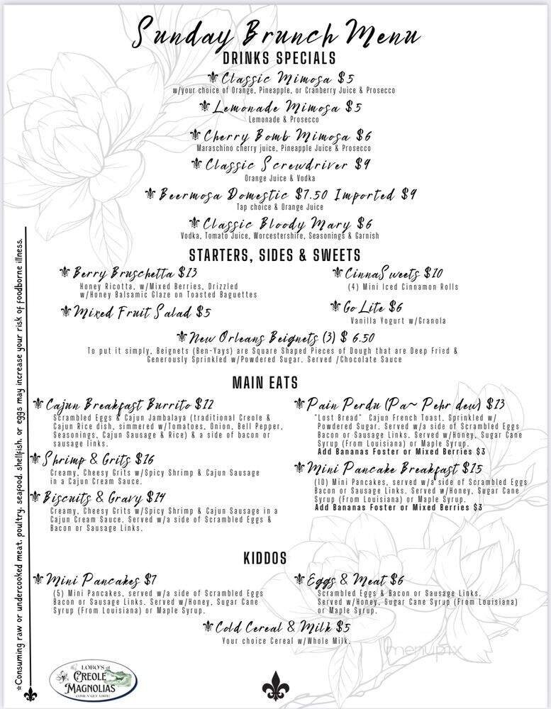 Menu page 1