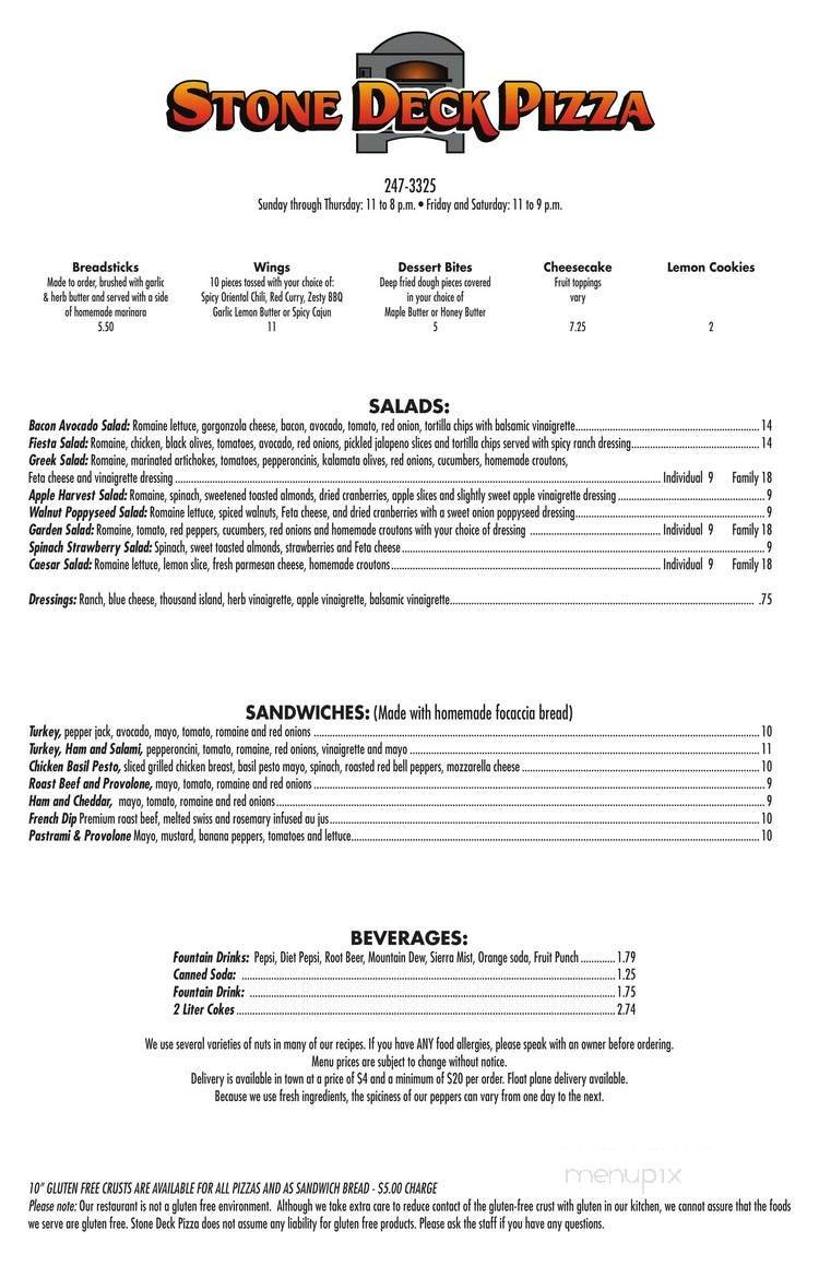 Menu page 9
